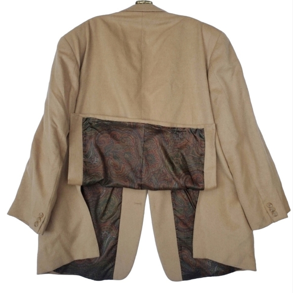 Vintage Lauren Ralph Lauren Wool Coat Neutral Camel Men & Women - Picture 7 of 13